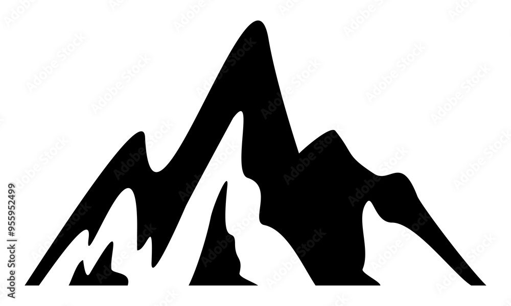  black mountain silhouette vector