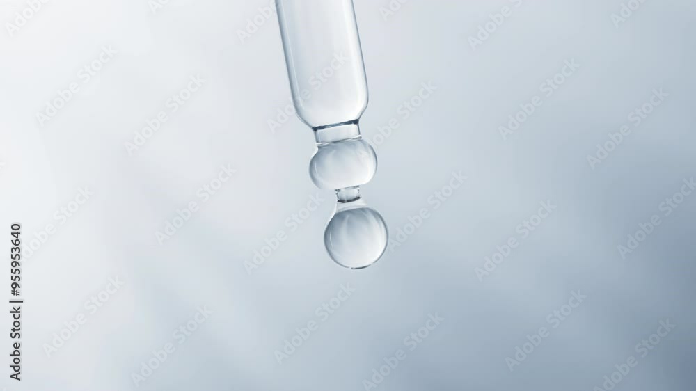 Cosmetics liquid dropper with skin care concept, 3d rendering.
