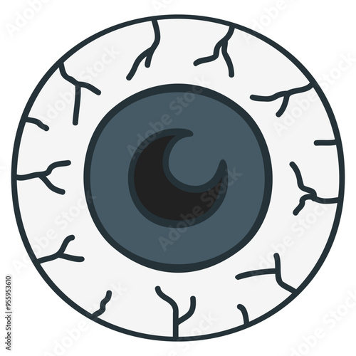 eye filled outline icon