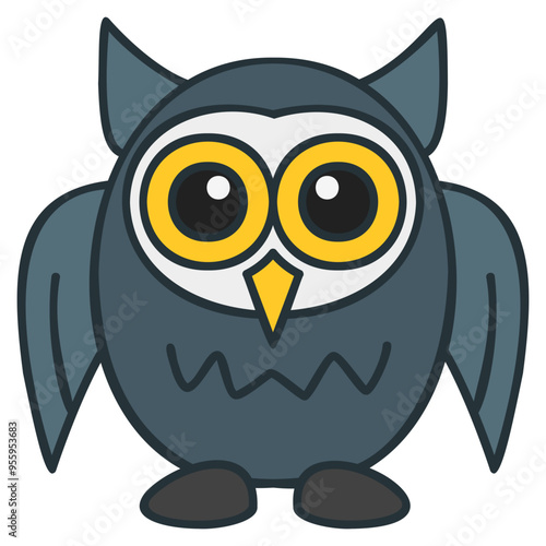 owl filled outline icon