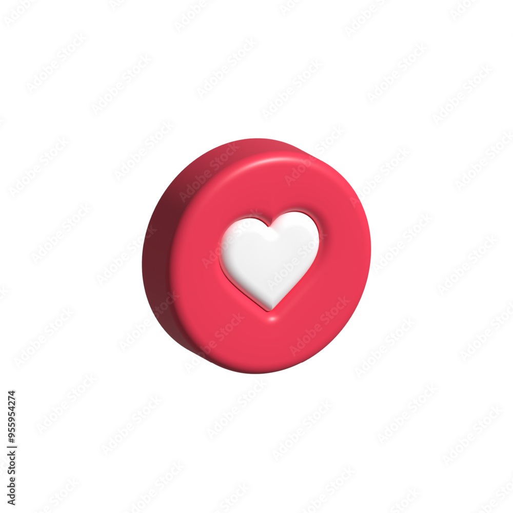 3d love icon social media 3d love icon social media