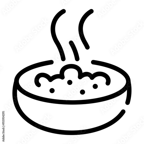 porridge Line Icon