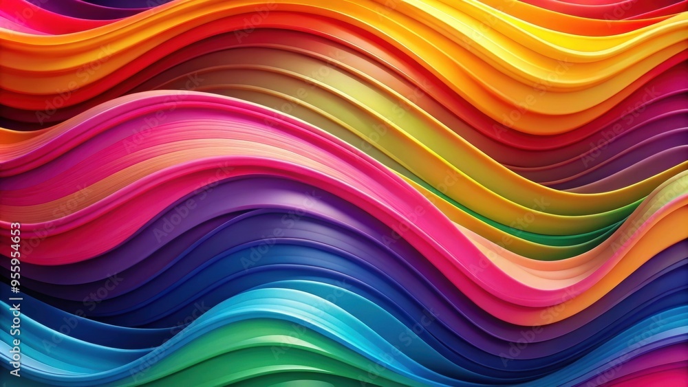 Fototapeta premium Abstract wavy background with vibrant colors , abstract, wavy, swirl, background, colorful, design, pattern, texture, modern