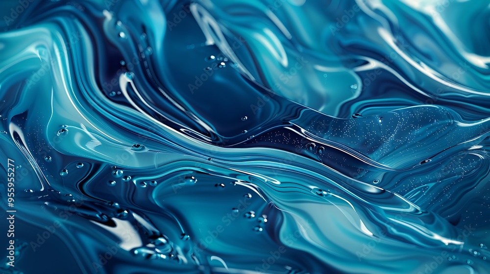 A glossy slime texture wallpaper in shades of blue and turquoise, with a liquid-like surface that creates reflections and waves for a dynamic and fluid appearance. 8k UHD, suitable for high-quality A glossy slime texture wallpaper in shades of blue and turquoise, with a liquid-like surface that creates reflections and waves for a dynamic and fluid appearance. 8k UHD, suitable for high-quality
