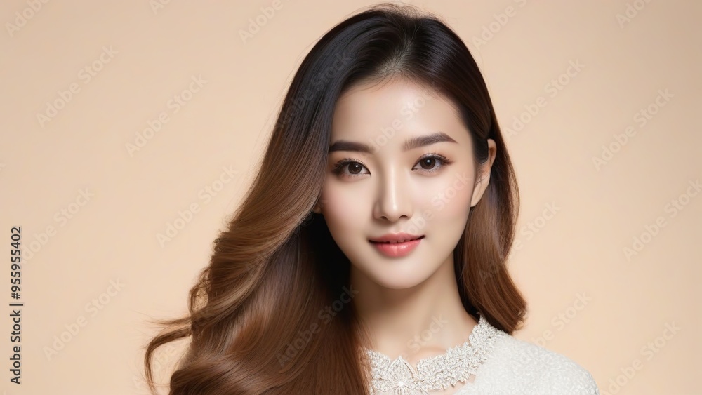 Beautiful Fashion Model with Flawless Skin and Sensual Lips Beautiful Fashion Model with Flawless Skin and Sensual Lips