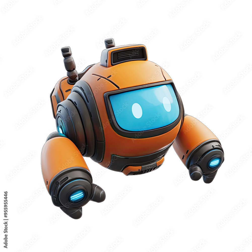 Brave Robot Flying in the Sky, 3d Illustration, Ai. Driven Creativity. Isolated on a Transparent Background. Cutout PNG. Brave Robot Flying in the Sky, 3d Illustration, Ai. Driven Creativity. Isolated on a Transparent Background. Cutout PNG.