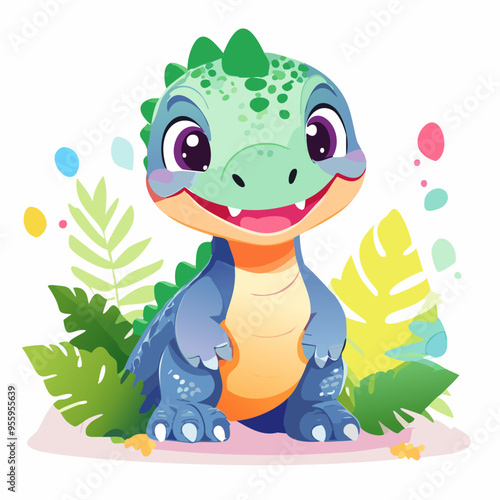 Dinosaur Cute Small Cartoon Baby Animal Character
