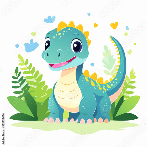 Dinosaur Cute Small Cartoon Baby Animal Character
