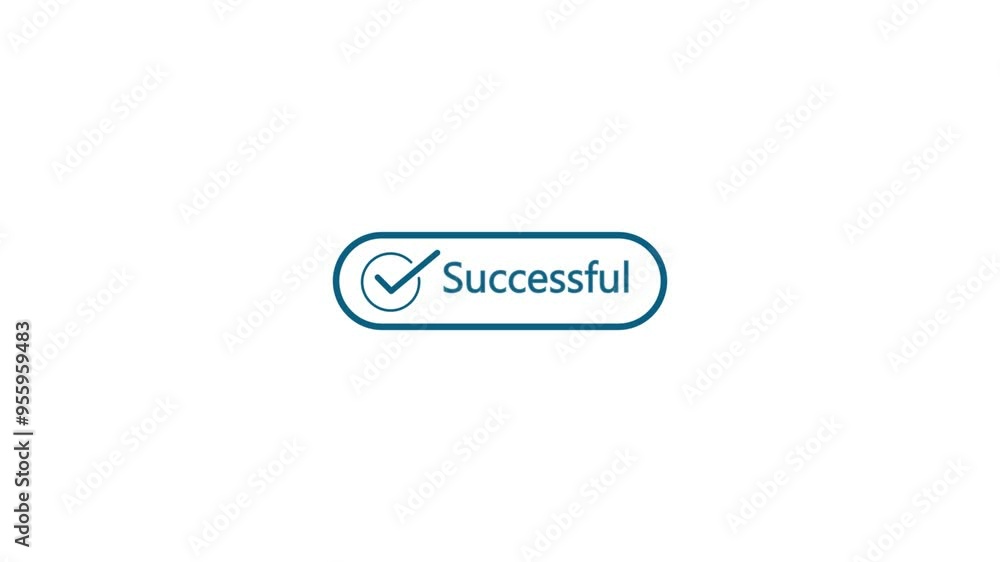 Successful stamp animation. Completed text label stamp with checklist animation Successful stamp animation. Completed text label stamp with checklist animation