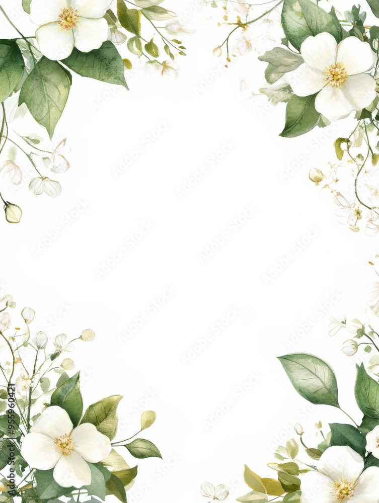 White Page with Pastel Floral Design and Geometric Frame, Featuring a Pattern for Letters or Notes, Ideal for Interior Decor
White Page with Pastel Floral Design and Geometric Frame, Featuring a Pattern for Letters or Notes, Ideal for Interior Decor