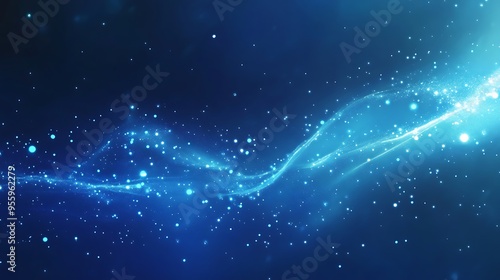 Abstract Blue Galaxy Background