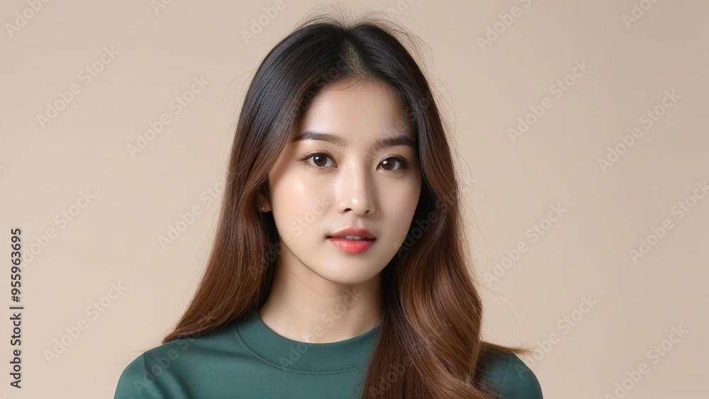 Beautiful Fashion Model with Flawless Skin and Sensual Lips Beautiful Fashion Model with Flawless Skin and Sensual Lips