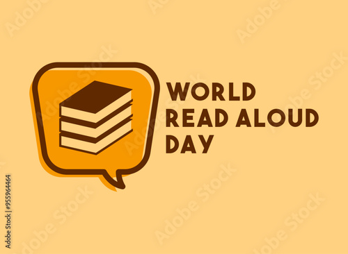 World Read Aloud Day. The first Wednesday in February. Flat design vector. Poster, banner, card, background.