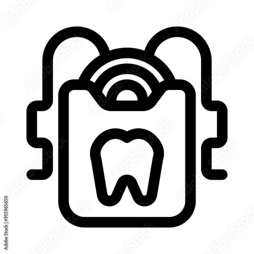 dental floss line icon