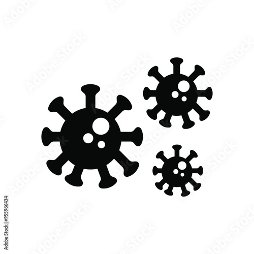 icon virus bacteria vector design template
