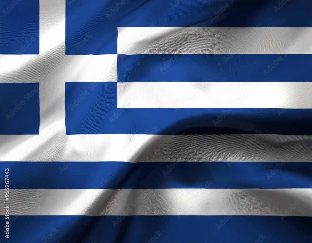 3d illustration of fluttering flag of Greece texture 3d illustration of fluttering flag of Greece texture