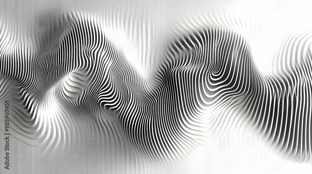 Abstract White and Grey Wavy Lines Pattern Texture Background Abstract White and Grey Wavy Lines Pattern Texture Background