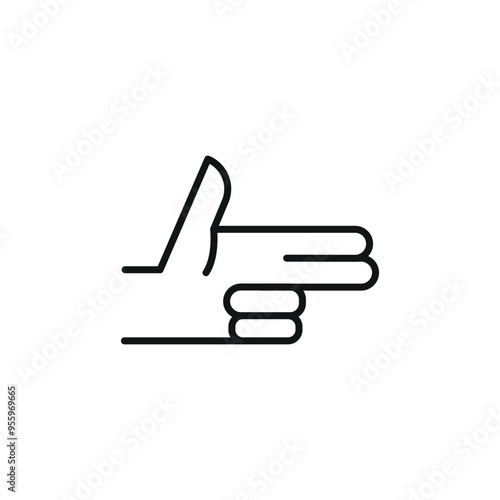 Free Download Finger Gun Gesture icon. Simple finger gun gesture icon for social media, app, and web design. Vector illustration. - GFXLoad