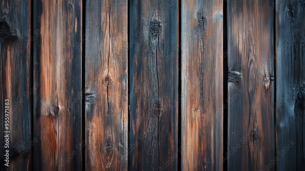 Naklejka premium Clear textured wood boards background