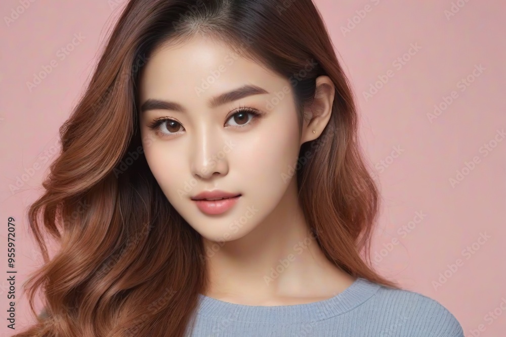 Beautiful Fashion Model with Flawless Skin and Sensual Lips Beautiful Fashion Model with Flawless Skin and Sensual Lips