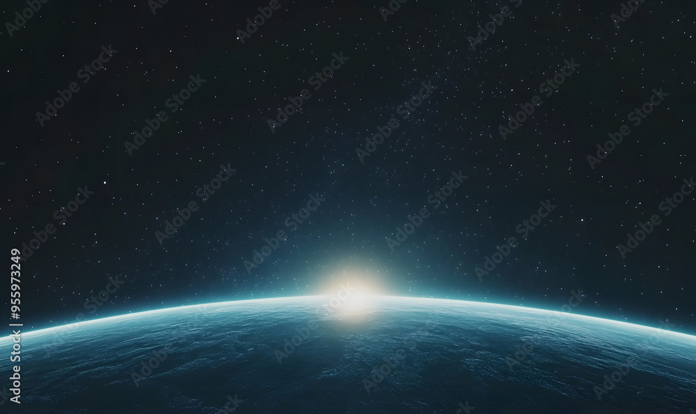 Fototapeta premium graphics of space, planets, and astronauts on a white background.