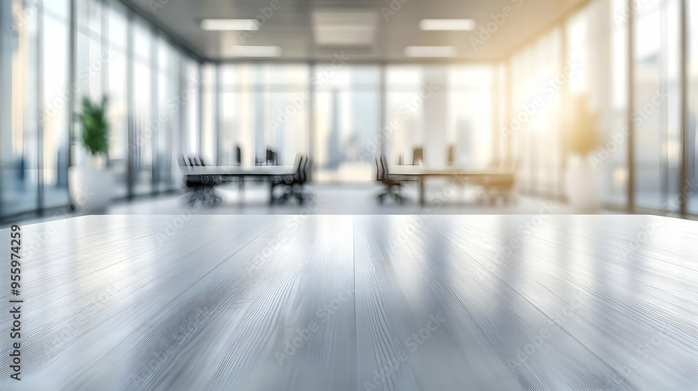 Empty Table Top with Blurred Office Background Empty Table Top with Blurred Office Background