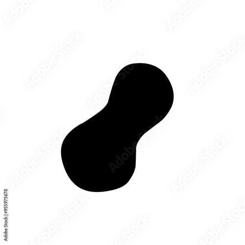 black abstract blob shape