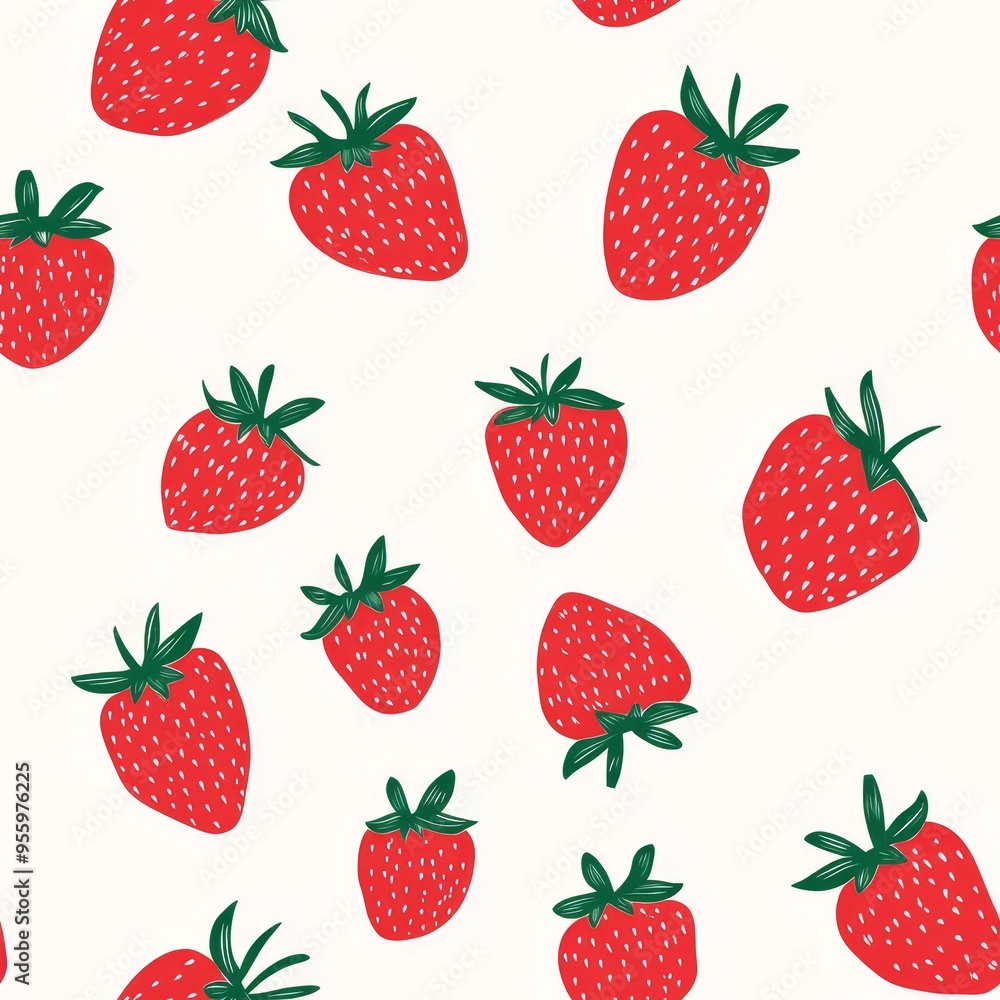 strawberry pattern banner wallpaper, simple strawberry pattern banner wallpaper, simple