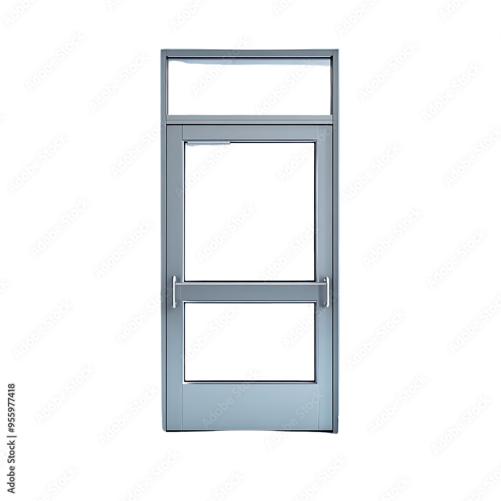Aluminum Frame Door with Transparent Background, Perfect for Modern and Contemporary Buildings Aluminum Frame Door with Transparent Background, Perfect for Modern and Contemporary Buildings