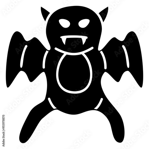 bat glyph icon