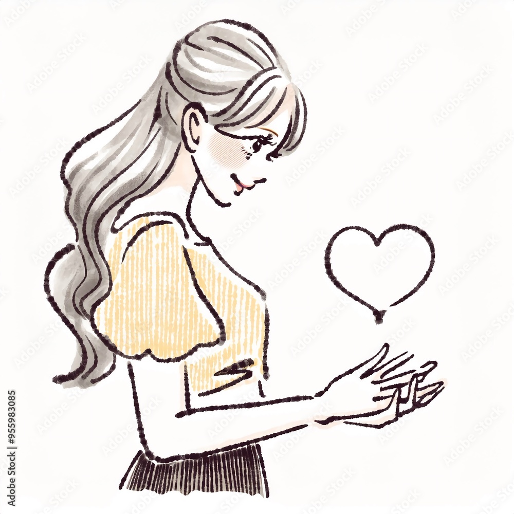 女性・女の子のイラスト素材 女性・女の子のイラスト素材