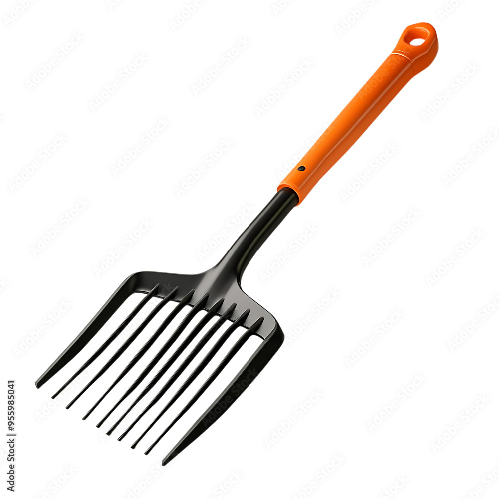 Black Cat Litter Scoop with Orange Handle, Easy to Clean and Use, Perfect for Removing Waste from Litter Box, Transparent Background Black Cat Litter Scoop with Orange Handle, Easy to Clean and Use, Perfect for Removing Waste from Litter Box, Transparent Background
