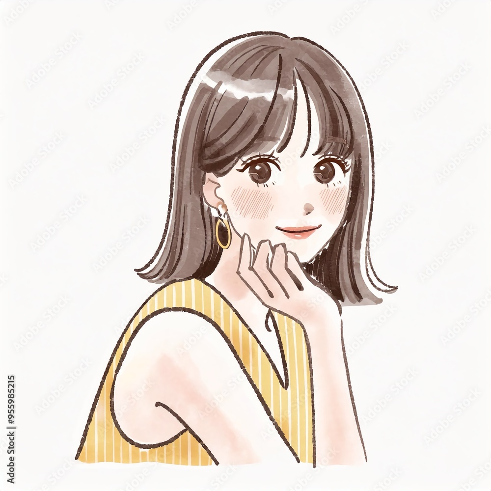 女性・女の子のイラスト素材 女性・女の子のイラスト素材