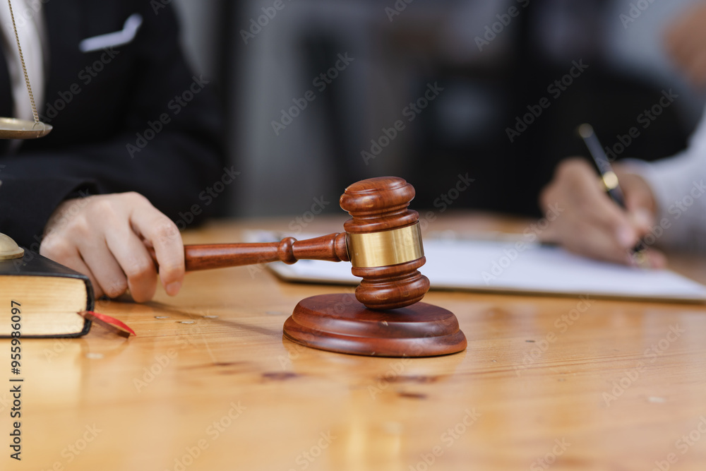 Law and justice concept, Professional lawyers working at a law office. Law and justice concept, Professional lawyers working at a law office.