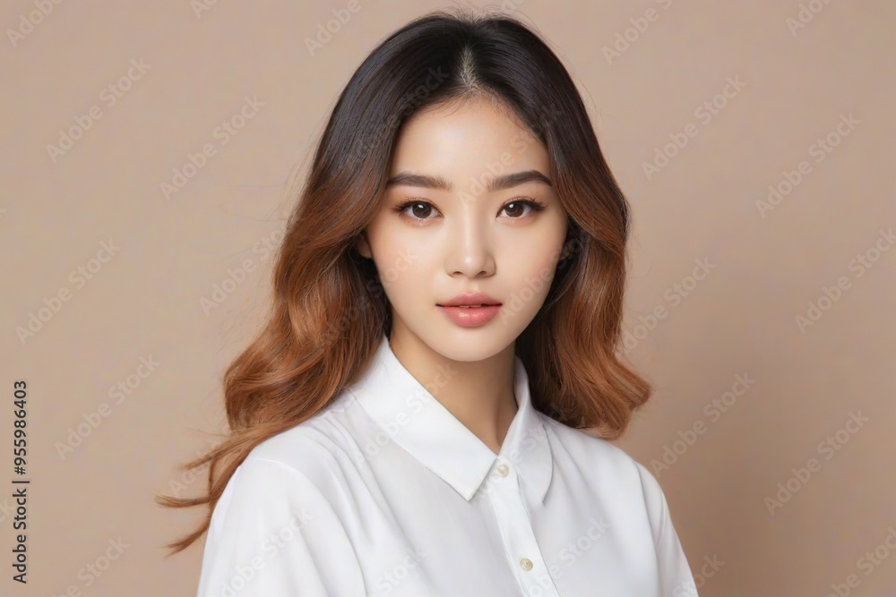 Beautiful Fashion Model with Flawless Skin and Sensual Lips Beautiful Fashion Model with Flawless Skin and Sensual Lips
