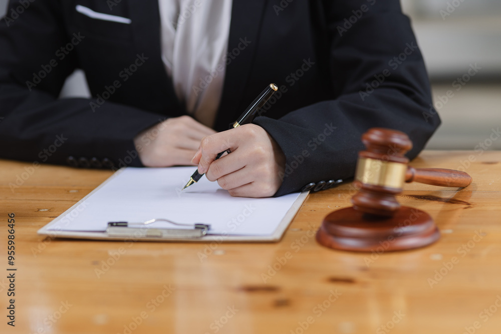 Lawyer meeting in office, Lawyer contract and agreement concept.
Lawyer meeting in office, Lawyer contract and agreement concept.