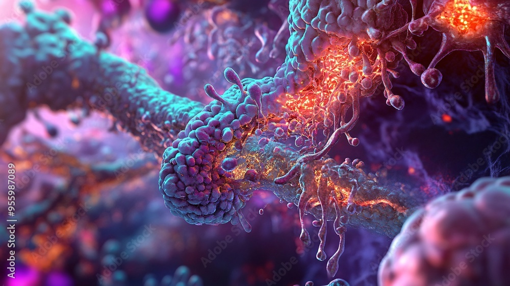 Abstract 3D Rendering of Cellular Structures Abstract 3D Rendering of Cellular Structures