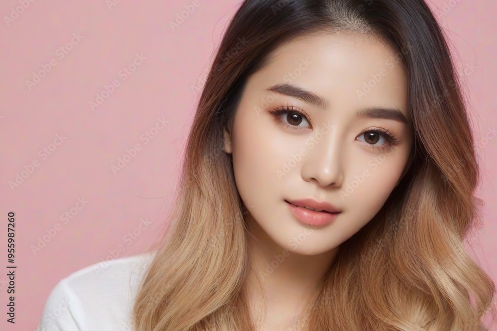 Beautiful Fashion Model with Flawless Skin and Sensual Lips Beautiful Fashion Model with Flawless Skin and Sensual Lips