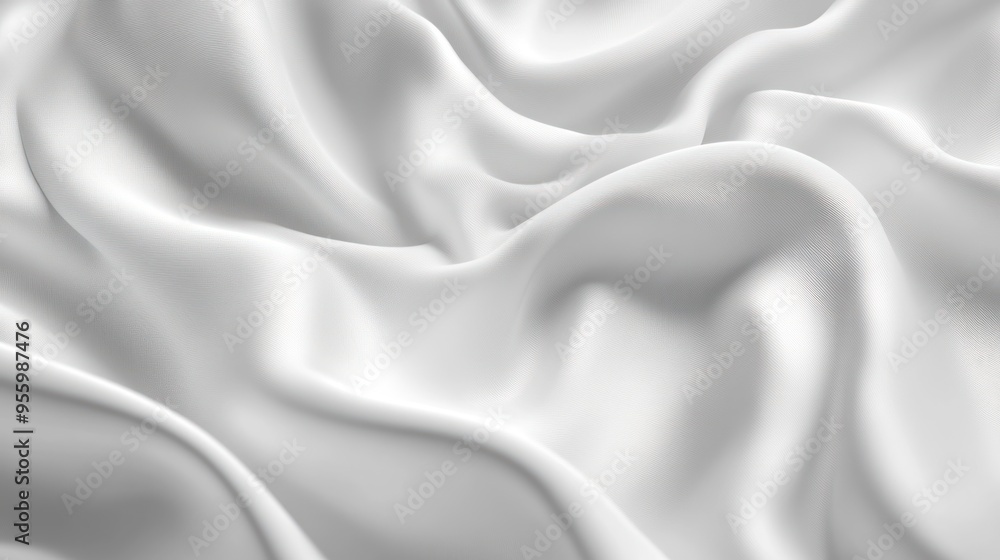 Elegant white satin silk with waves, abstract background. Elegant white satin silk with waves, abstract background.