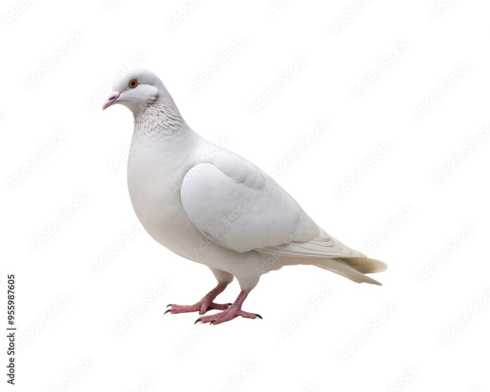 photo of a full body white dove symbolizing peace and purity, suitable for wedding invitations, nature blogs, and spiritual designs photo of a full body white dove symbolizing peace and purity, suitable for wedding invitations, nature blogs, and spiritual designs