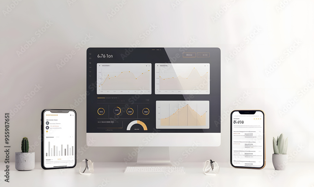 Fototapeta premium investment and business graphic advertising backgrounds