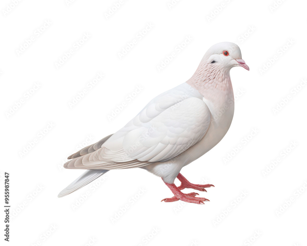 photo of a full body white dove symbolizing peace and purity, suitable for wedding invitations, nature blogs, and spiritual designs photo of a full body white dove symbolizing peace and purity, suitable for wedding invitations, nature blogs, and spiritual designs