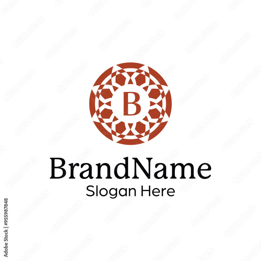 Elegant ornamental floral emblem premium crest template logo Elegant ornamental floral emblem premium crest template logo
