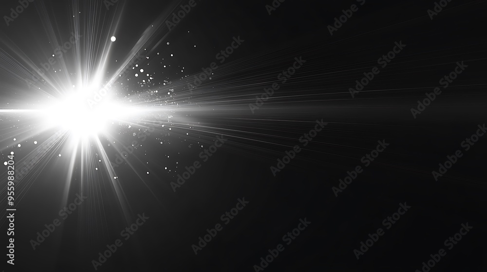 Abstract Light Beam with Smoke and Dust