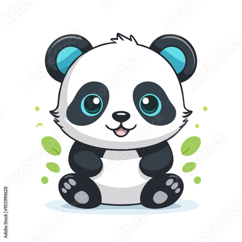 Panda Cute Small Cartoon Baby Animal Character
