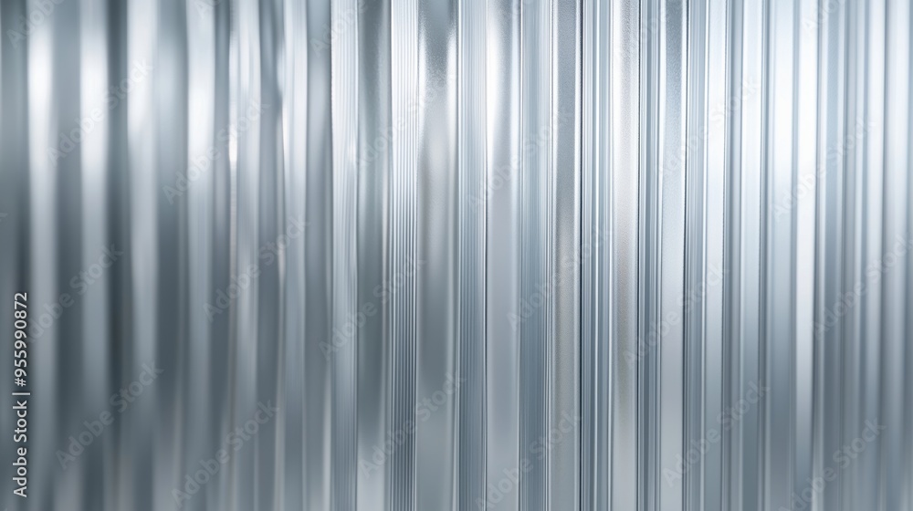 A silver metal railing with a pattern of lines. The railing is very shiny and reflective. The image has a modern and sleek feel to it A silver metal railing with a pattern of lines. The railing is very shiny and reflective. The image has a modern and sleek feel to it