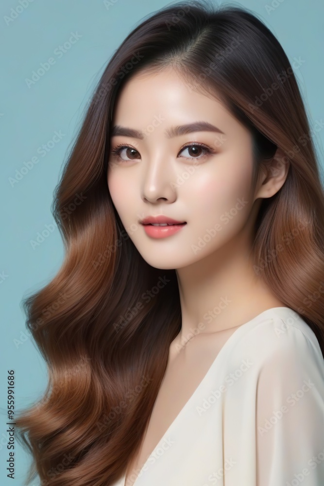 Beautiful Fashion Model with Flawless Skin and Sensual Lips Beautiful Fashion Model with Flawless Skin and Sensual Lips