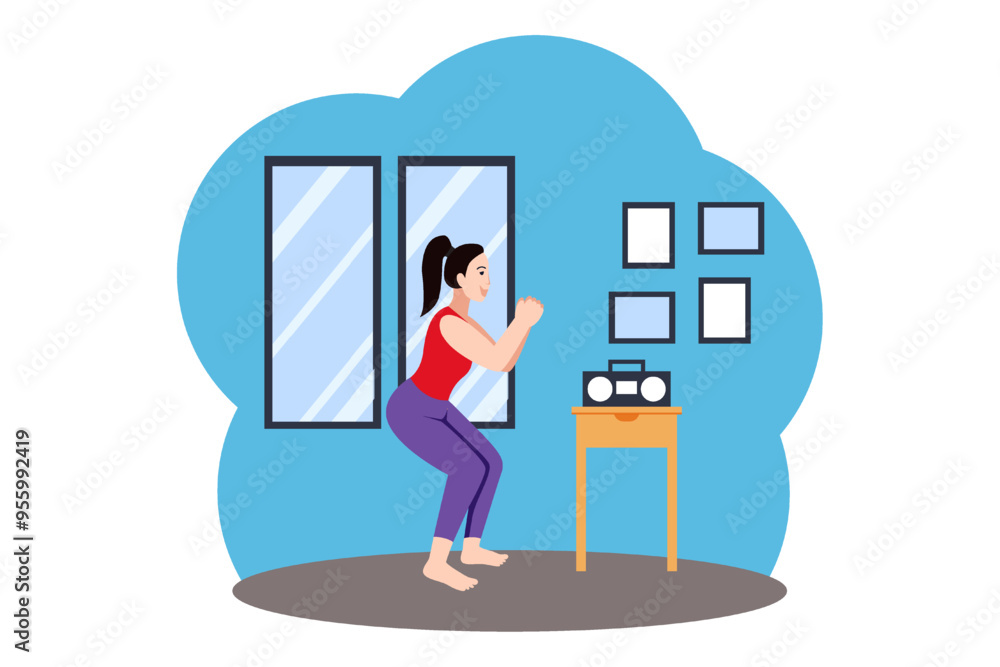 Workout Flat Design Illustration Workout Flat Design Illustration