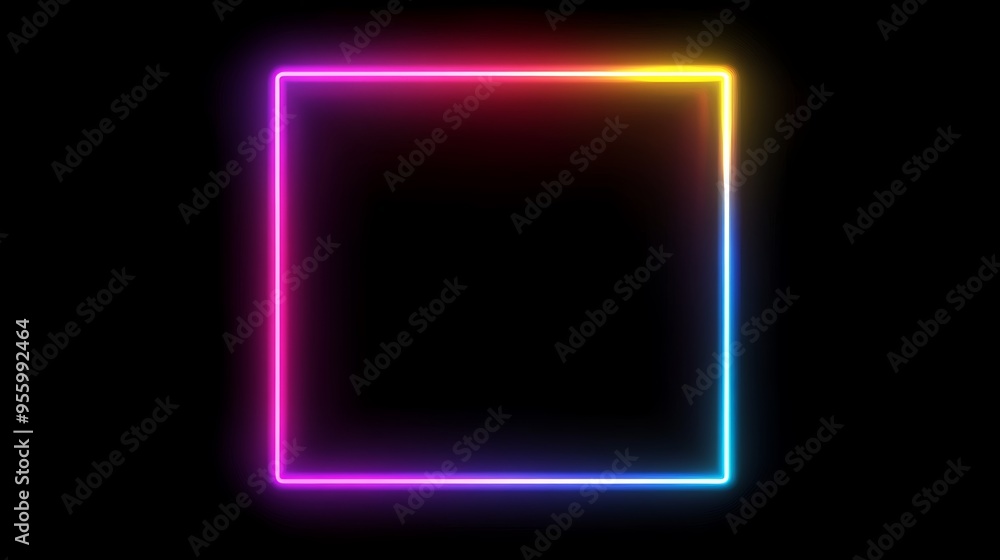 Neon Light Square Frame Neon Light Square Frame