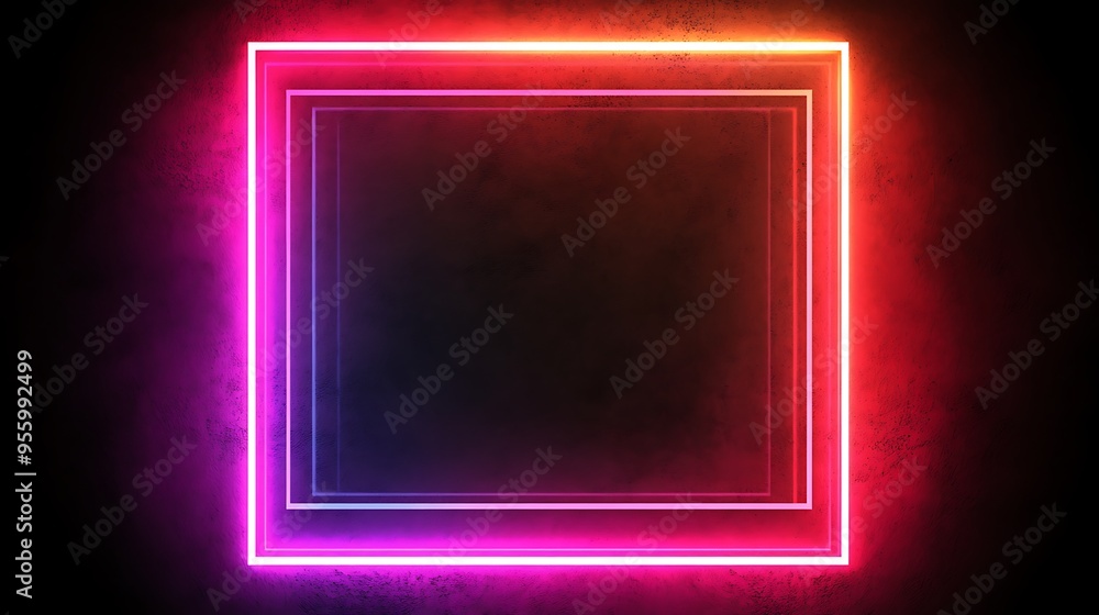 Neon Light Square Frame Neon Light Square Frame